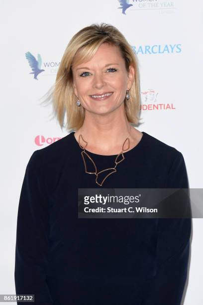 Julie Etchingham attends the Woman Of The Year Awards Lunch at Intercontinental Hotel on October 16, 2017 in London, England.