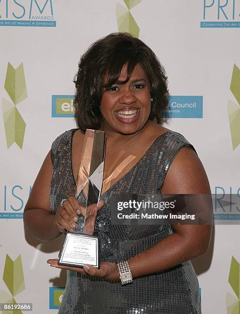 Actress Chandra Wilson receives the award for best Performance in a TV Movie or Miniseries for "Accidental Friendship" - Hallmark Channel/Automatic...