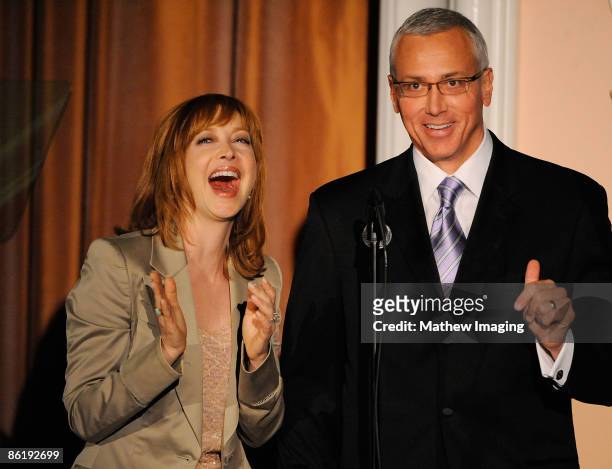 Actress Sharon Lawrence and Dr. Drew Pinsky present at The 2009 PRISM Awards held at the Beverly Hills Hotel on April 23, 2009 in Beverly Hills,...