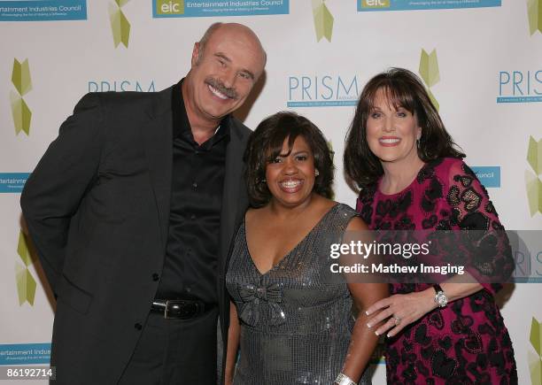 Dr. Phil McGraw, actress Chandra Wilson and Robin McGraw at The 2009 PRISM Awards held at the Beverly Hills Hotel on April 23, 2009 in Beverly Hills,...