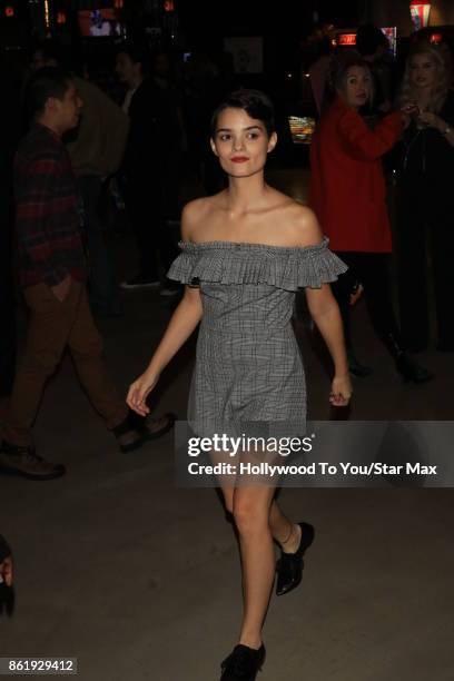 Brianna Hildebrand is seen on October 15, 2017 in Los Angeles, CA.