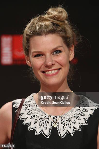 Singer Eva Briegel attends the New Faces Award 2009 at the BCC on April 23, 2009 in Berlin, Germany.