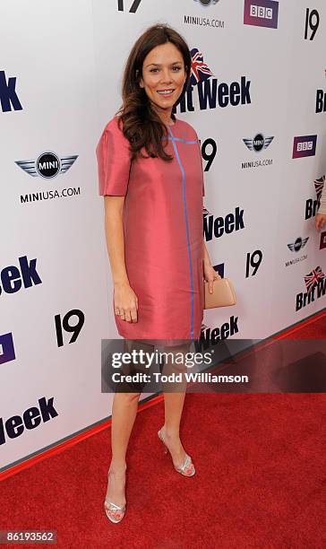 Anna Friel attends the Champagne Launch Of BritWeek 2009 on April 23, 2009 at the British Consul General's Offcial Residence, Hancock Park, Los...