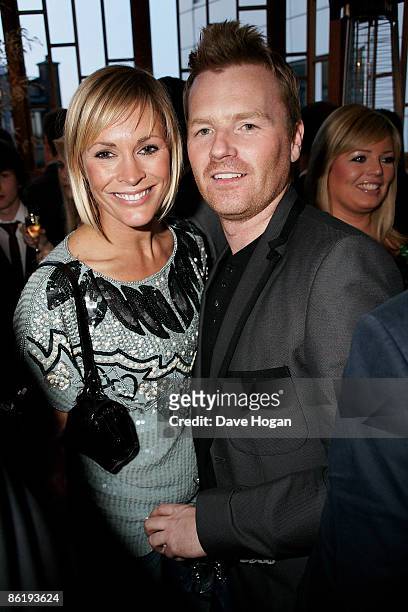 Jenni Falconer and James Midgley attend the launch party for the Sanctum Soho Hotel, on April 23, 2009 in London, England.