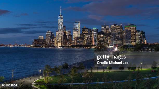 aerial view from governors island - new york - governors island stock pictures, royalty-free photos & images