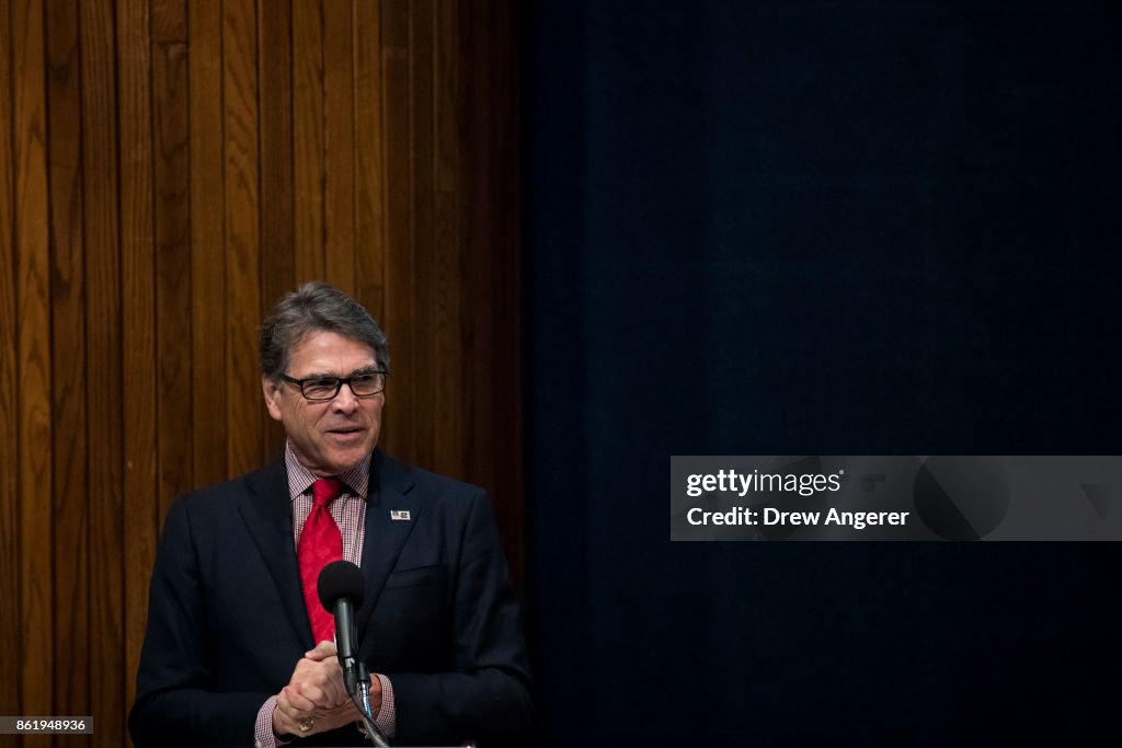 Energy Secretary Rick Perry Delivers Remarks At Energy Policy Summit In DC