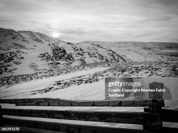 wooden fence - hemsedal stock pictures, royalty-free photos & images