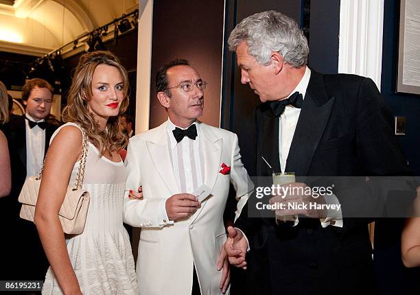 Robert Hanson, Masha Markova and Henry Wyndham attend the Hermitage 20/21 Dinner at Sotheby's on April 23, 2009 in London, England.