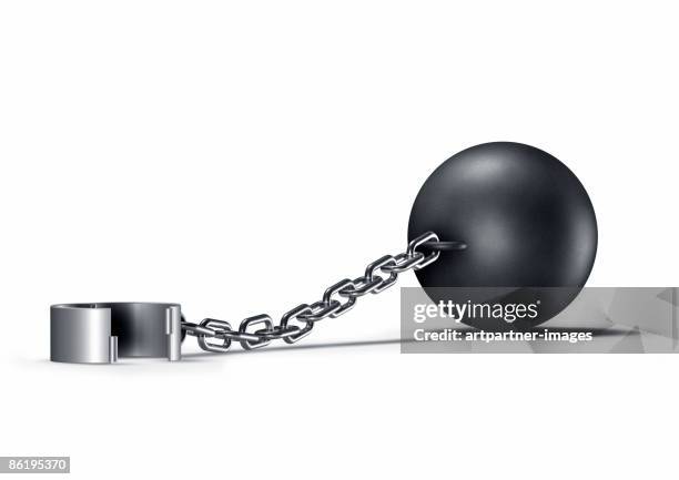 stockillustraties, clipart, cartoons en iconen met open shackle or ankle bracelet or manacle - ketenen