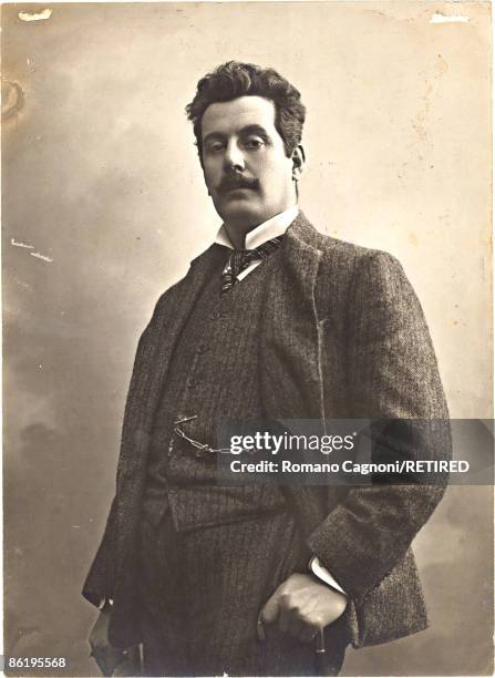Italian composer Giacomo Puccini , circa 1890.
