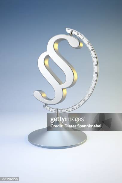paragraph sign shown as a globe - international law stock illustrations