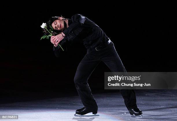 Stephane Lambiel of Switzerland performs during Festa on Ice 2009 at KINTEX on April 24, 2009 in Goyang, South Korea.