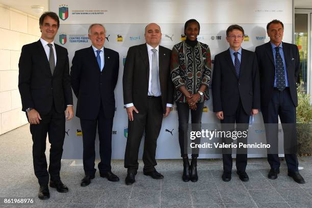 General Director Michele Uva, Edo Milanesio, Alessandro D Este, Fiona May, Claudio Tibaldi and Antonio Castiglia attend during the Italian Football...