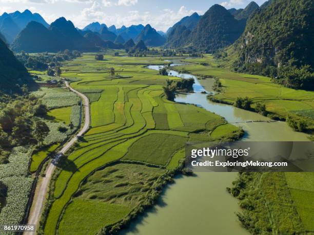 vietnam landscape - asia village river stock pictures, royalty-free photos & images