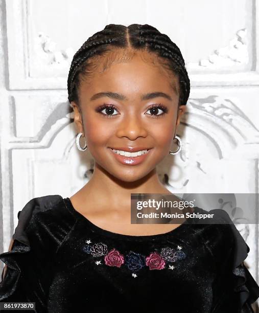 Actress Skai Jackson discusses "Nowadays Collection" at Build Studio on October 16, 2017 in New York City.