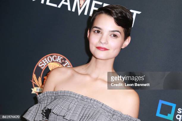 Actress Brianna Hildebrand attends the 2017 Screamfest Horror Film Festival - Premiere Of "Tragedy Girls" at TCL Chinese 6 Theatres on October 15,...