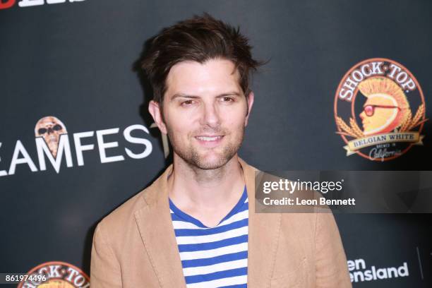 Actor Adam Scott attends the 2017 Screamfest Horror Film Festival - Premiere Of "Tragedy Girls" at TCL Chinese 6 Theatres on October 15, 2017 in...