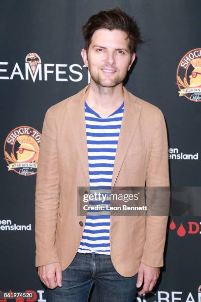 Actor Adam Scott attends the 2017 Screamfest Horror Film Festival - Premiere Of "Tragedy Girls" at TCL Chinese 6 Theatres on October 15, 2017 in...