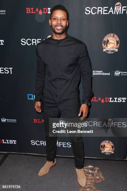 Actor Kerry Rhodes attends the 2017 Screamfest Horror Film Festival - Premiere Of "Tragedy Girls" at TCL Chinese 6 Theatres on October 15, 2017 in...