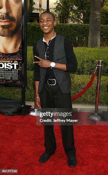 Actor Justin Martin arrives at the Los Angeles premiere of "The Soloist" at the Paramount Theatre on April 20, 2009 in Hollywood, California.