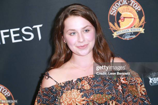 Actress Katie Stottlemire attends the 2017 Screamfest Horror Film Festival - Premiere Of "Tragedy Girls" at TCL Chinese 6 Theatres on October 15,...