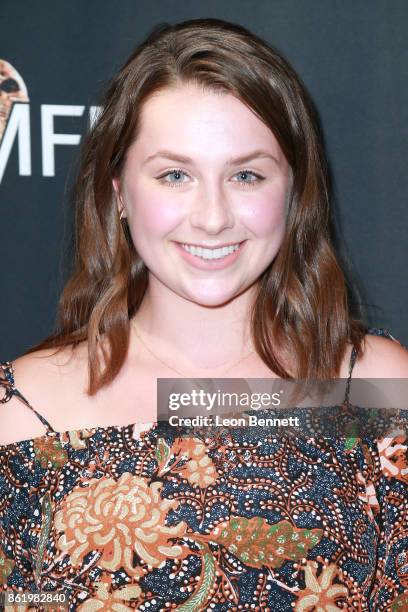 Actress Katie Stottlemire attends the 2017 Screamfest Horror Film Festival - Premiere Of "Tragedy Girls" at TCL Chinese 6 Theatres on October 15,...