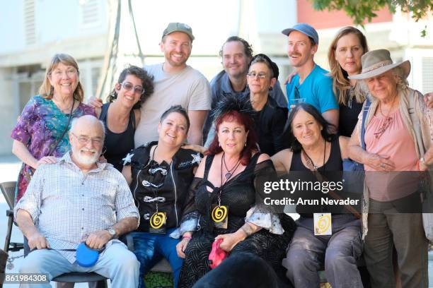 Filmmakers Beth Stephens and Annie Sprinkle attend their after party with friends following the screening of their film, Water Makes Us Wet, at the...