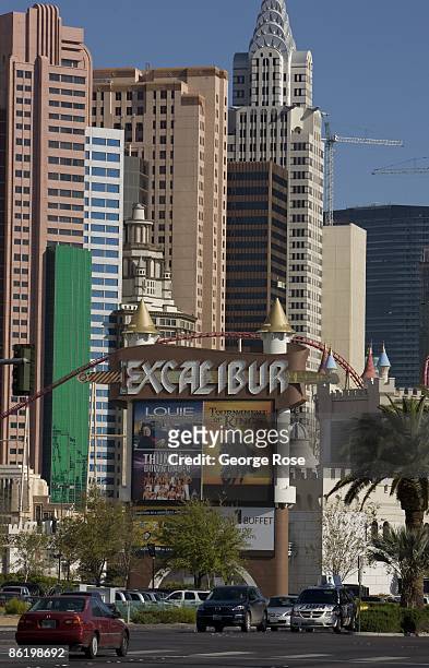The sign to the Excalibur Hotel & Casino, located on the famed Las Vegas Strip and across from New York New York Hotel & Casino, is seen in this 2009...