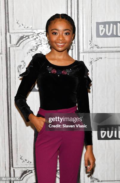 Actress Skai Jackson visits Build to discuss "Nowadays Collection" at Build Studio on October 16, 2017 in New York City.