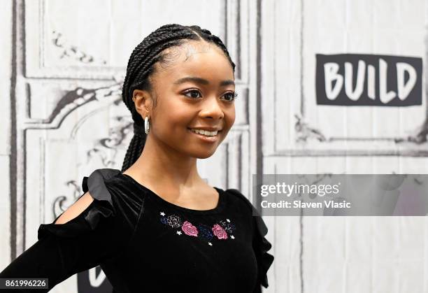 Actress Skai Jackson visits Build to discuss "Nowadays Collection" at Build Studio on October 16, 2017 in New York City.