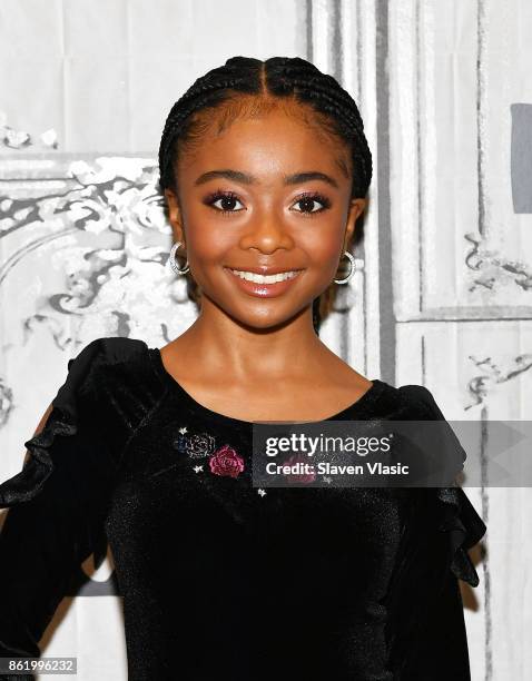 Actress Skai Jackson visits Build to discuss "Nowadays Collection" at Build Studio on October 16, 2017 in New York City.