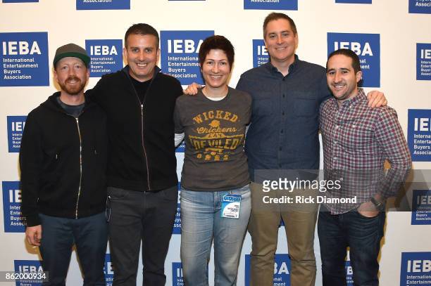 Sam Hunt, Peter Pappalardo, Jamie Loeb, Brian Manning, and Seth Seigle pose backstage of the Agents Power Panel during the IEBA 2017 Conference on...