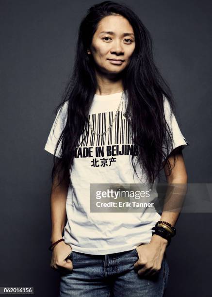 Director Chloe Zhao of 'The Rider' poses for a portrait at the 55th New York Film Festival on October 12, 2017.