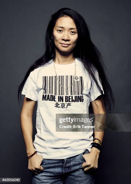 Director Chloe Zhao of 'The Rider' poses for a portrait at the 55th New York Film Festival on October 12, 2017.