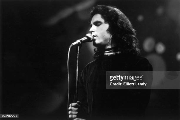 American singer-songwriter Jim Morrison of The Doors performing, circa 1967.