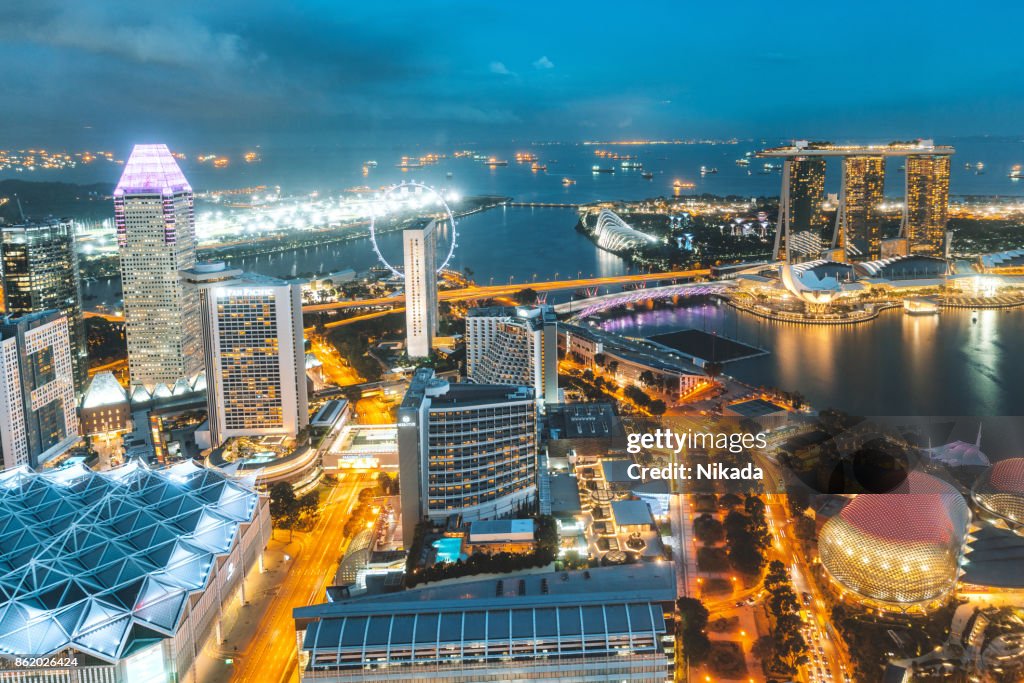 新加坡在鳥瞰圖