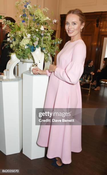 Laura Haddock attends the UK launch of Birks Jewellery at Canada House, Trafalgar Square, on October 16, 2017 in London, England.