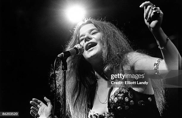 Janis Joplin performing live.