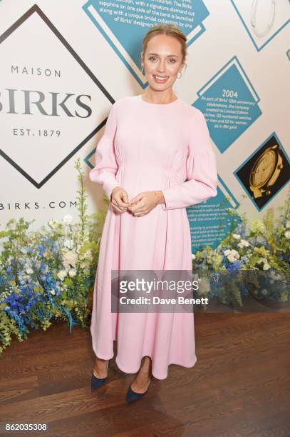 Laura Haddock attends the UK launch of Birks Jewellery at Canada House, Trafalgar Square, on October 16, 2017 in London, England.