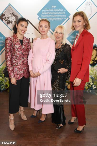 Caroline Issa, Laura Haddock, Virginia Bates and Arizona Muse attend the UK launch of Birks Jewellery at Canada House, Trafalgar Square, on October...