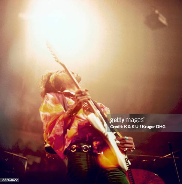 Photo of Jimi HENDRIX, performing live onstage