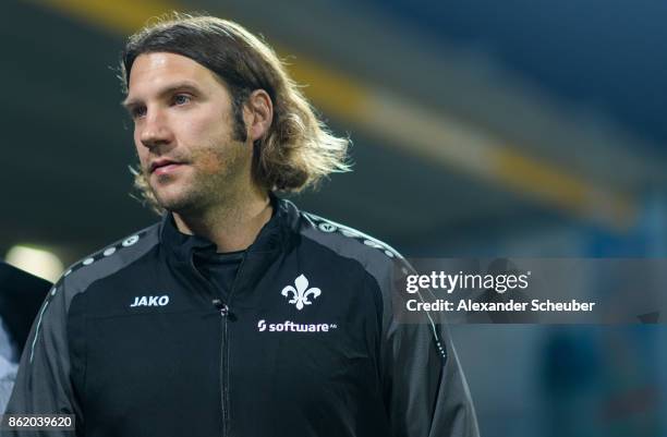 Head coach Torsten Frings of Darmstadt is seen prior to the Second Bundesliga match between SV Darmstadt 98 and 1. FC Nuernberg at...