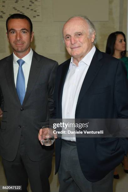 Frederic Nizard and David Nahmad attend a cocktail in honour of Diana Widmaier Picasso and Alexander S.C. Rower, awarded with the Chevalier and...