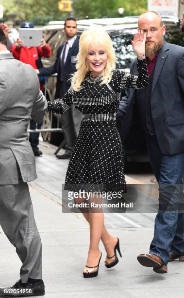 Singer Dolly Parton is seen walking in Midtown on October 16, 2017 in New York City.