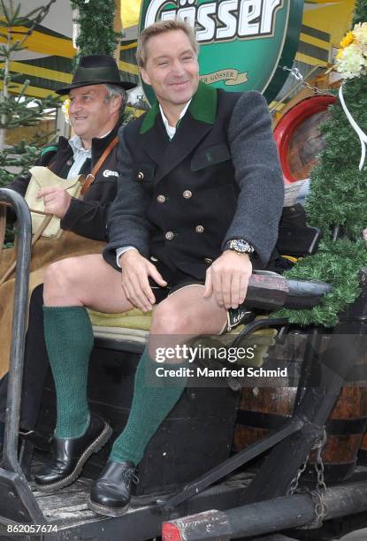 Hans Knauss poses during the opening of Wiener Wiesn-Fest 2017 at Kaiserwiese on September 21, 2017 in Vienna, Austria.