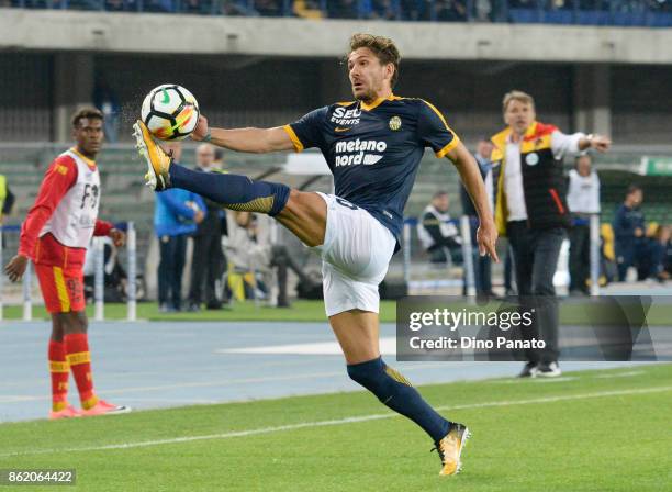 Alessio Cerci of Hellas Verona FC in action during the Serie A match between Hellas Verona FC and Benevento Calcio at Stadio Marc'Antonio Bentegodi...