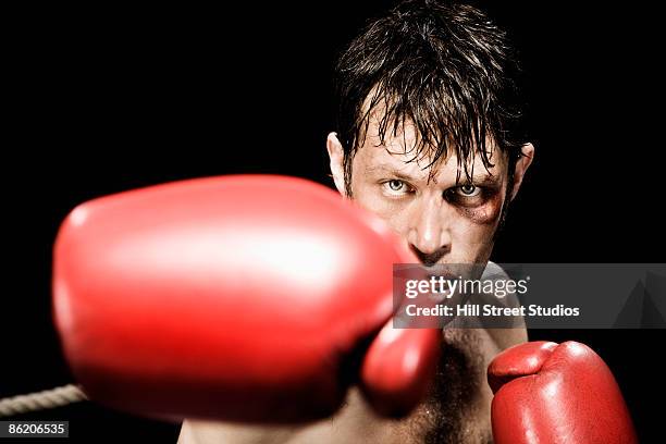 close up of boxer boxing - black eye close up stock pictures, royalty-free photos & images