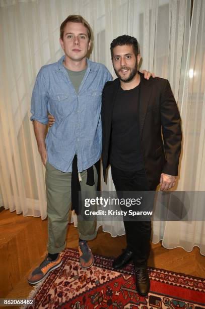 Jonathan Anderson and Marc Lotenberg attend the Surface Magazine Fall Fashion Issue 2017 Presentation on October 16, 2017 in Paris, France.