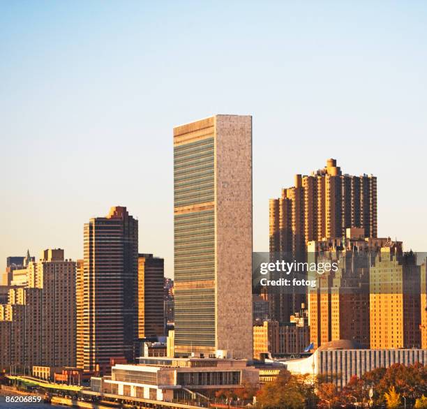 United Nations Headquarters Building New York City, Stockfoto