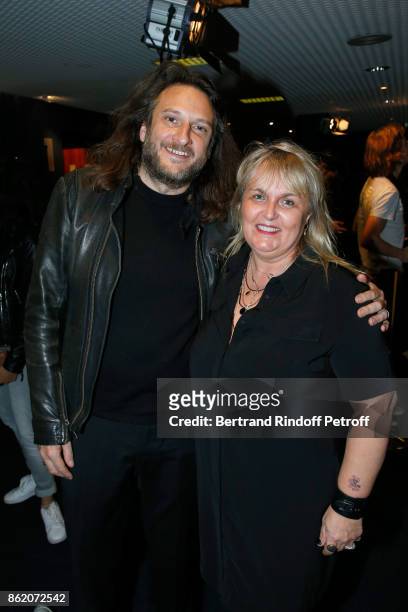 Valerie Damidot and her companion Regis Viogeat attend the "Knock" Paris Premiere at Cinema UGC Normandie on October 16, 2017 in Paris, France.